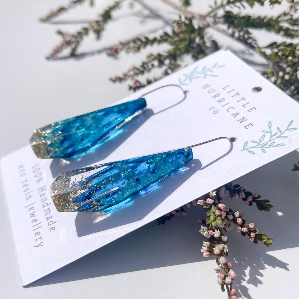 Ocean Spray Sparkle Faceted Dangles