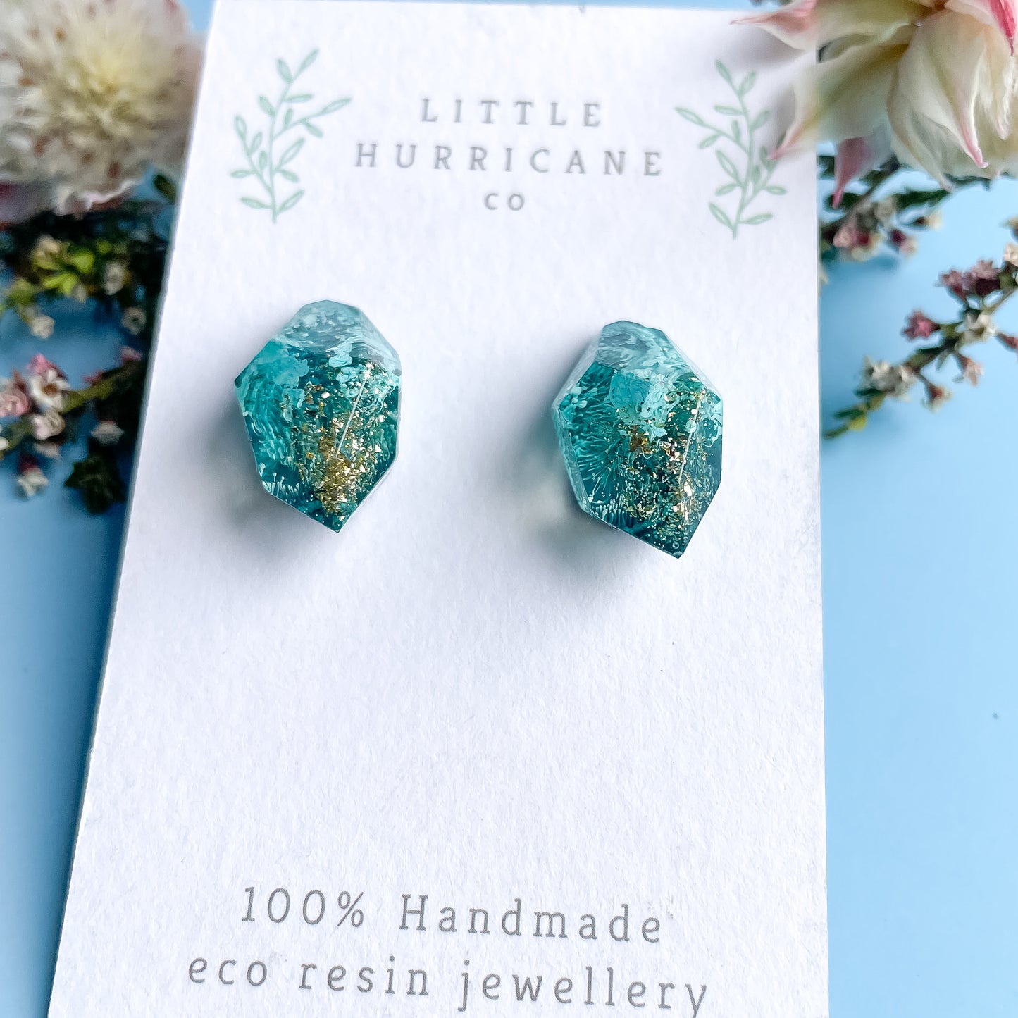 Caribbean Water Gem Studs