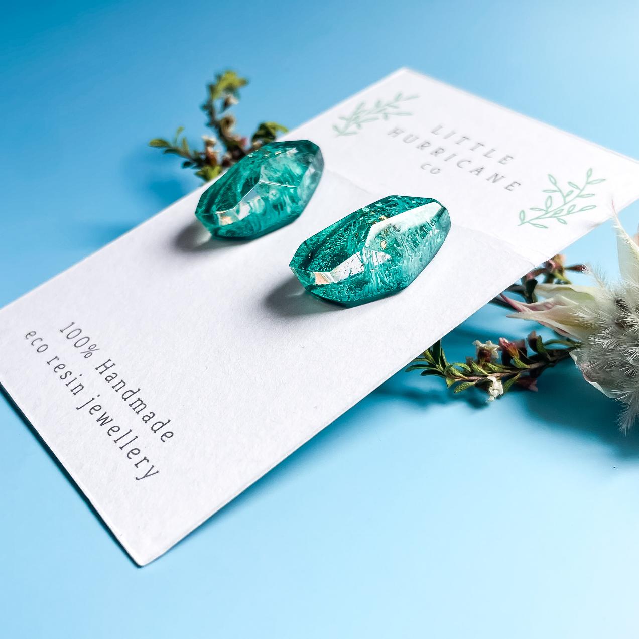Turquoise Gem Studs
