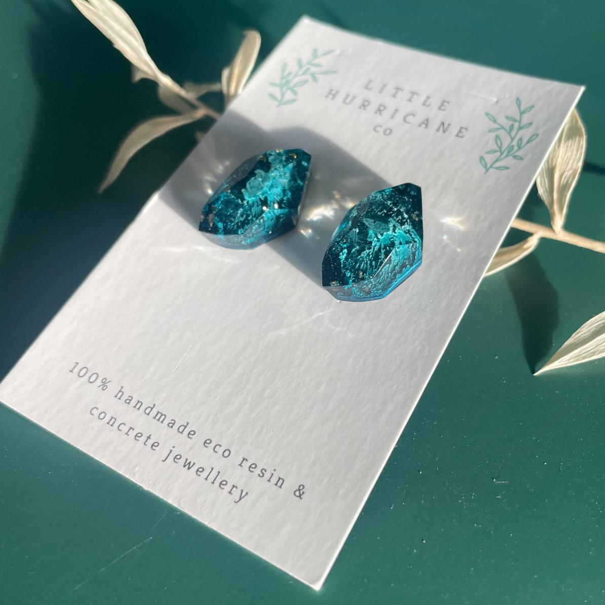 Blue Ocean Gem Studs