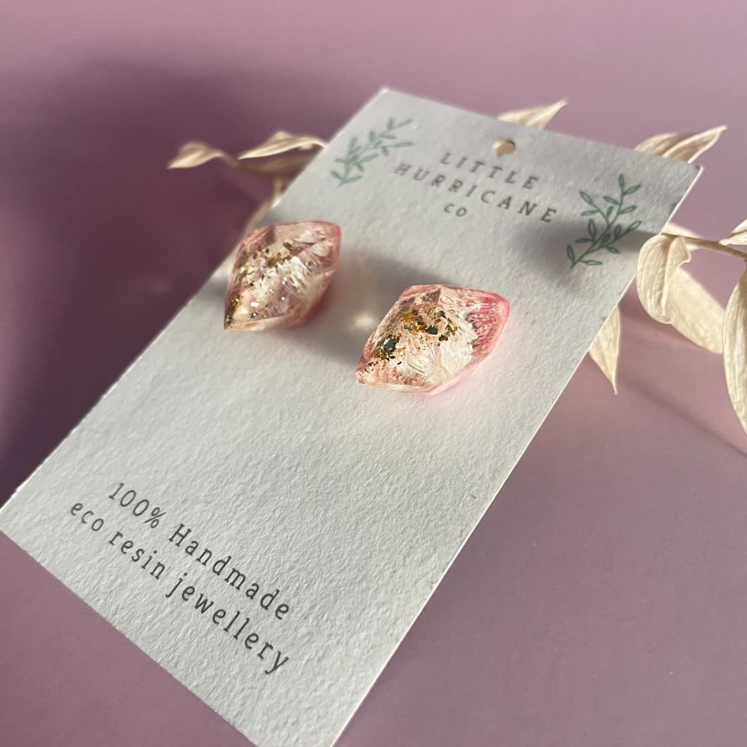 Cotton Candy Gem Studs