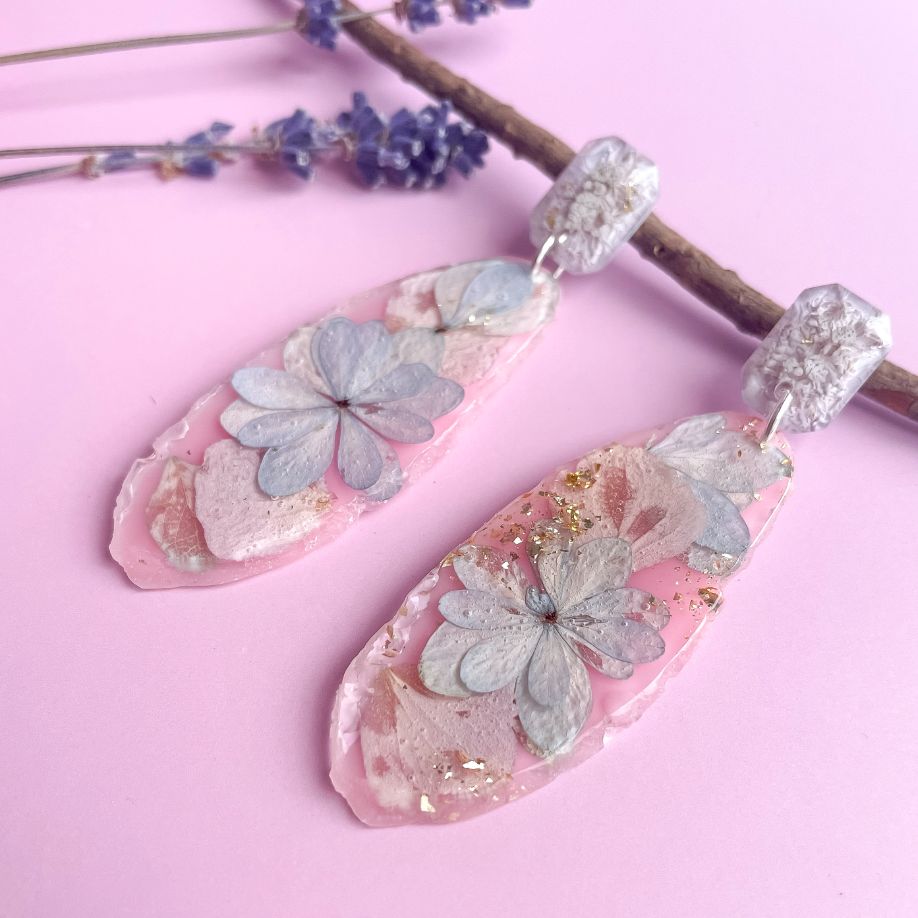 Hydrangea Petals Pink Geode