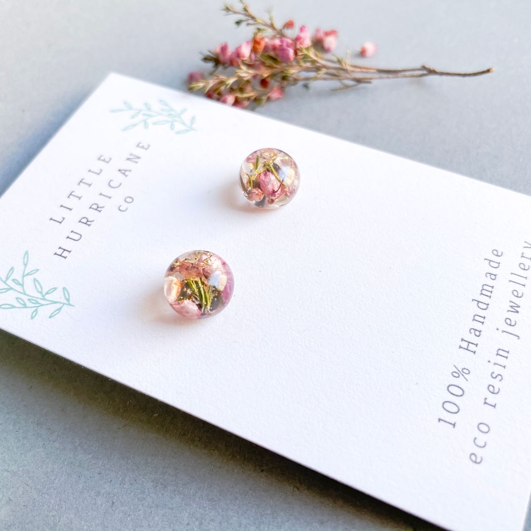 Sphere Studs - Heather
