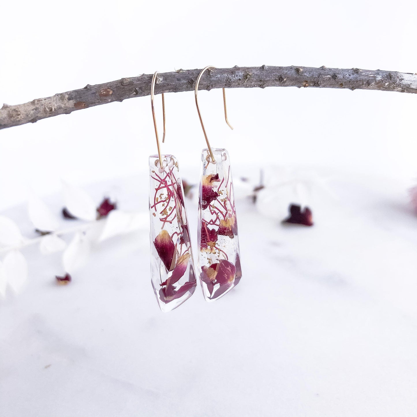 Faceted Dangles - Rose Petal & Gumnut Blossom - Little Hurricane Co