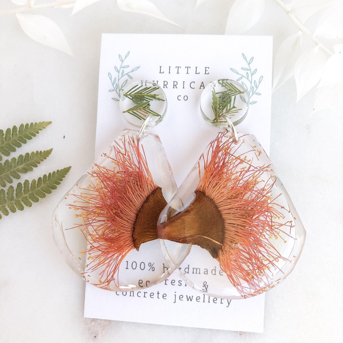 Gum Blossom Teardrop Dangle - Little Hurricane Co