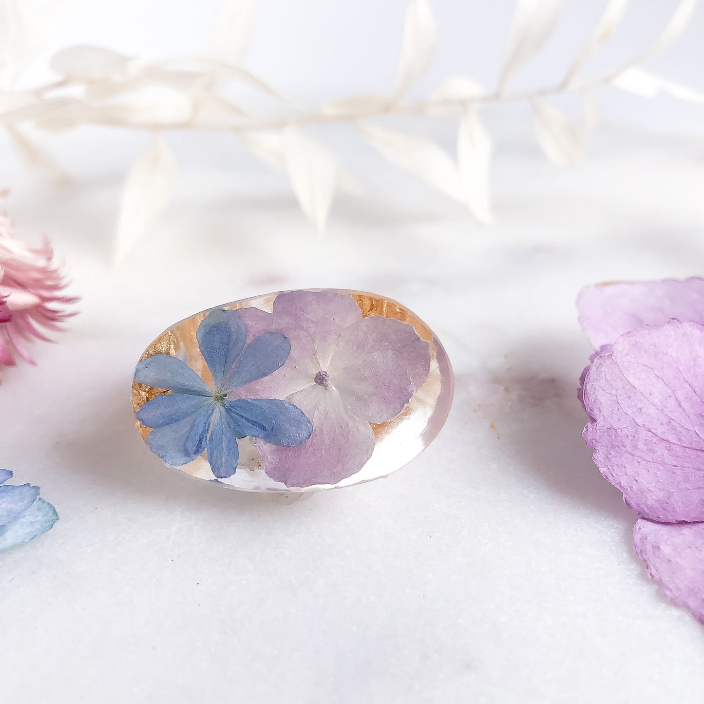 Statement Ring Slant - Hydrangea