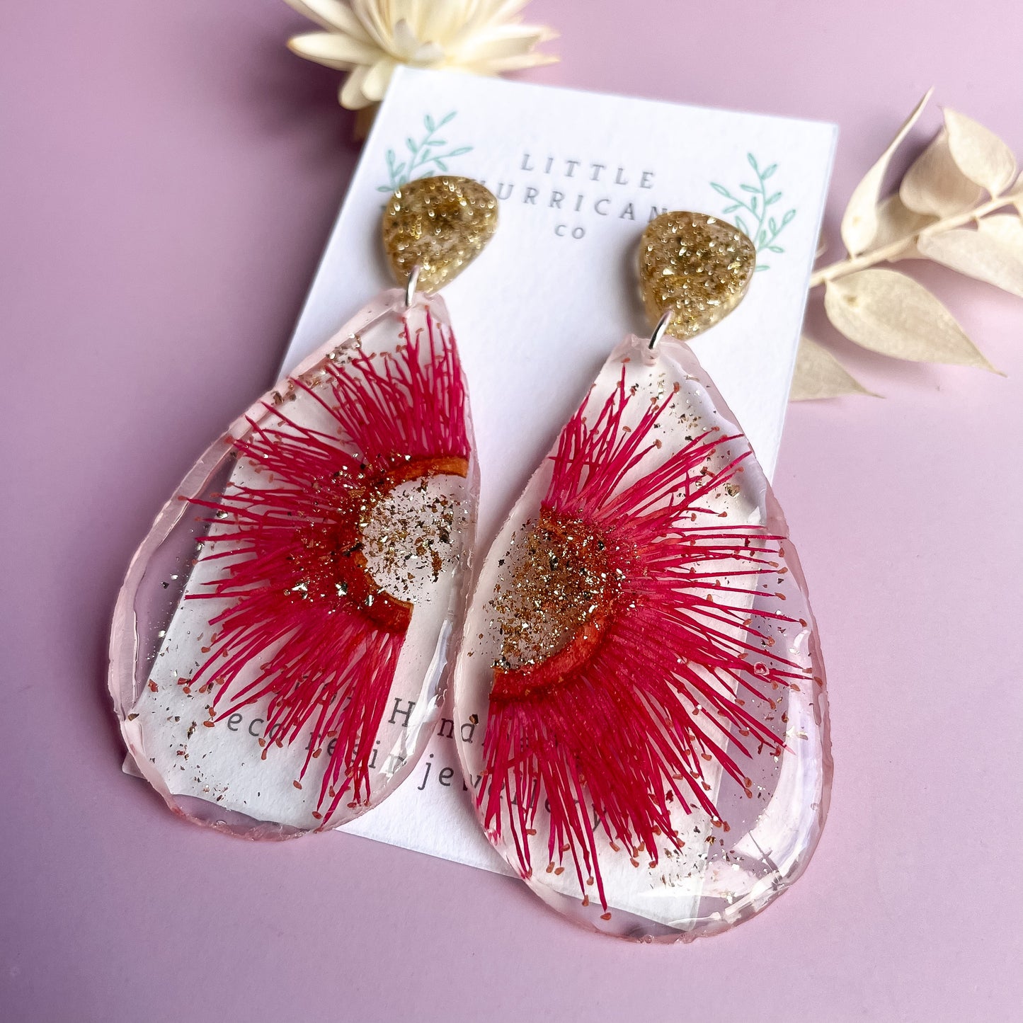 CUSTOM FOR MEGAN - Red Gum halves Teardrop Geode