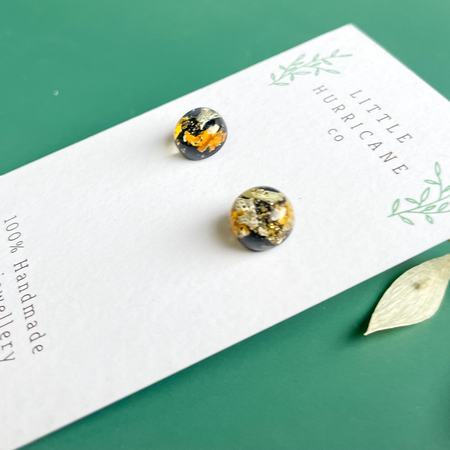 Sphere Studs - Lichen