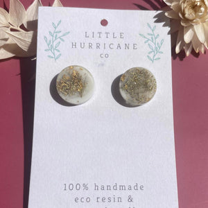 Gold Marble - button studs