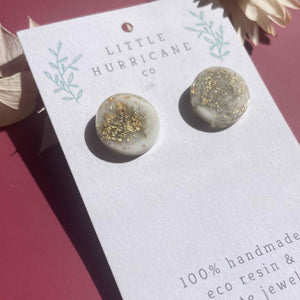 Gold Marble - button studs