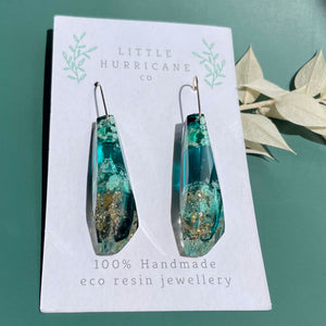 Emerald Green Faceted Dangles
