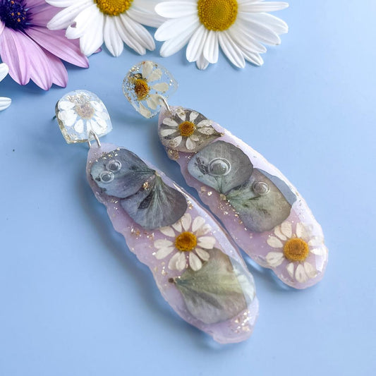 Daisy & Hydrangea garden Geode