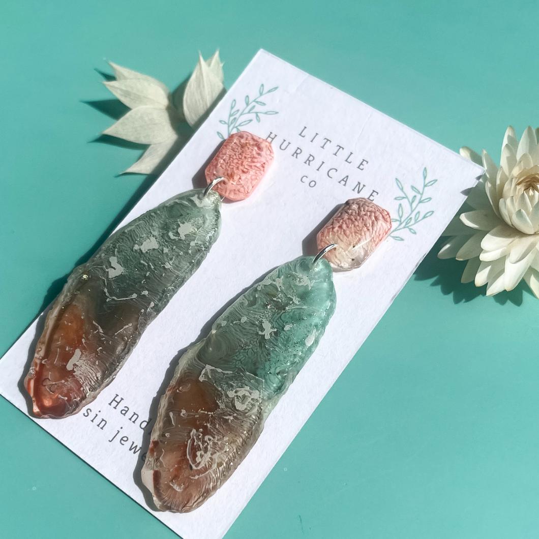 Mermaid Geode Dangles