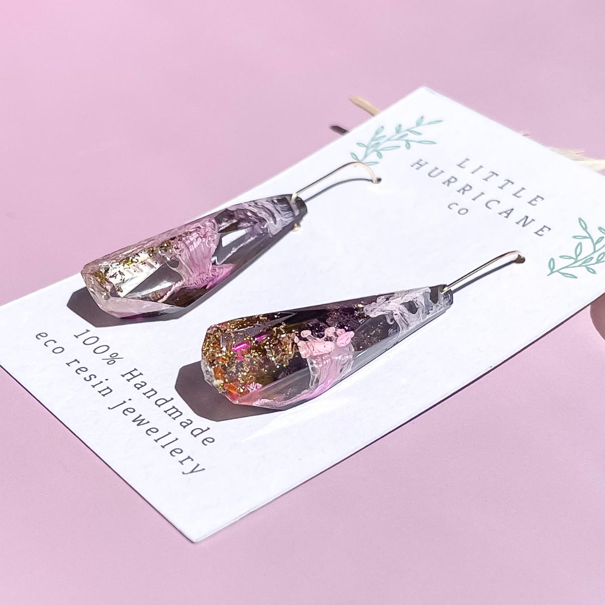 Lavender Gold Faceted Dangles