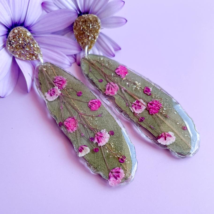 Babies breath & Eucalyptus Geode