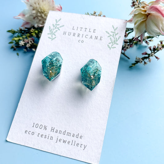 Caribbean Water Gem Studs