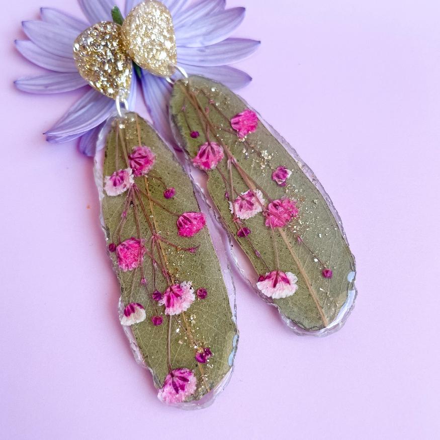 Babies breath & Eucalyptus Geode