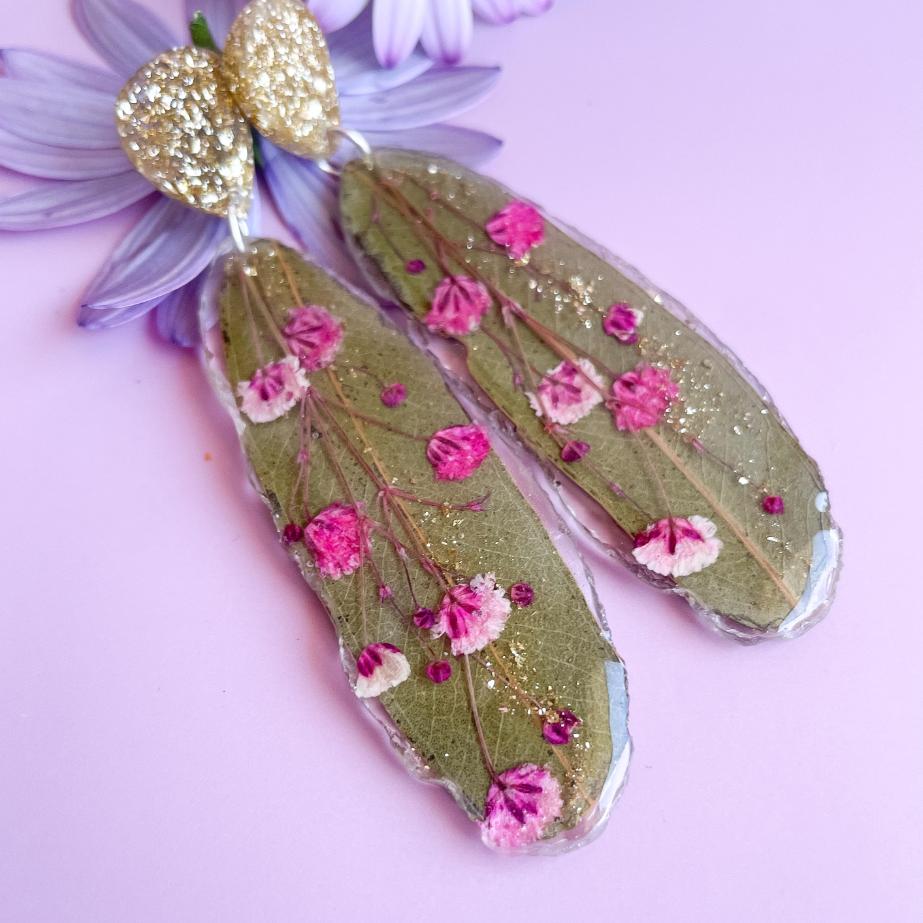 Babies breath & Eucalyptus Geode