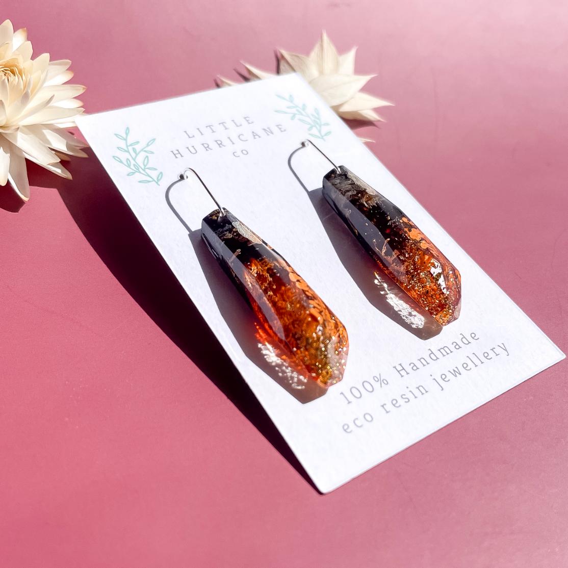 Burnt Sunset Faceted Dangles