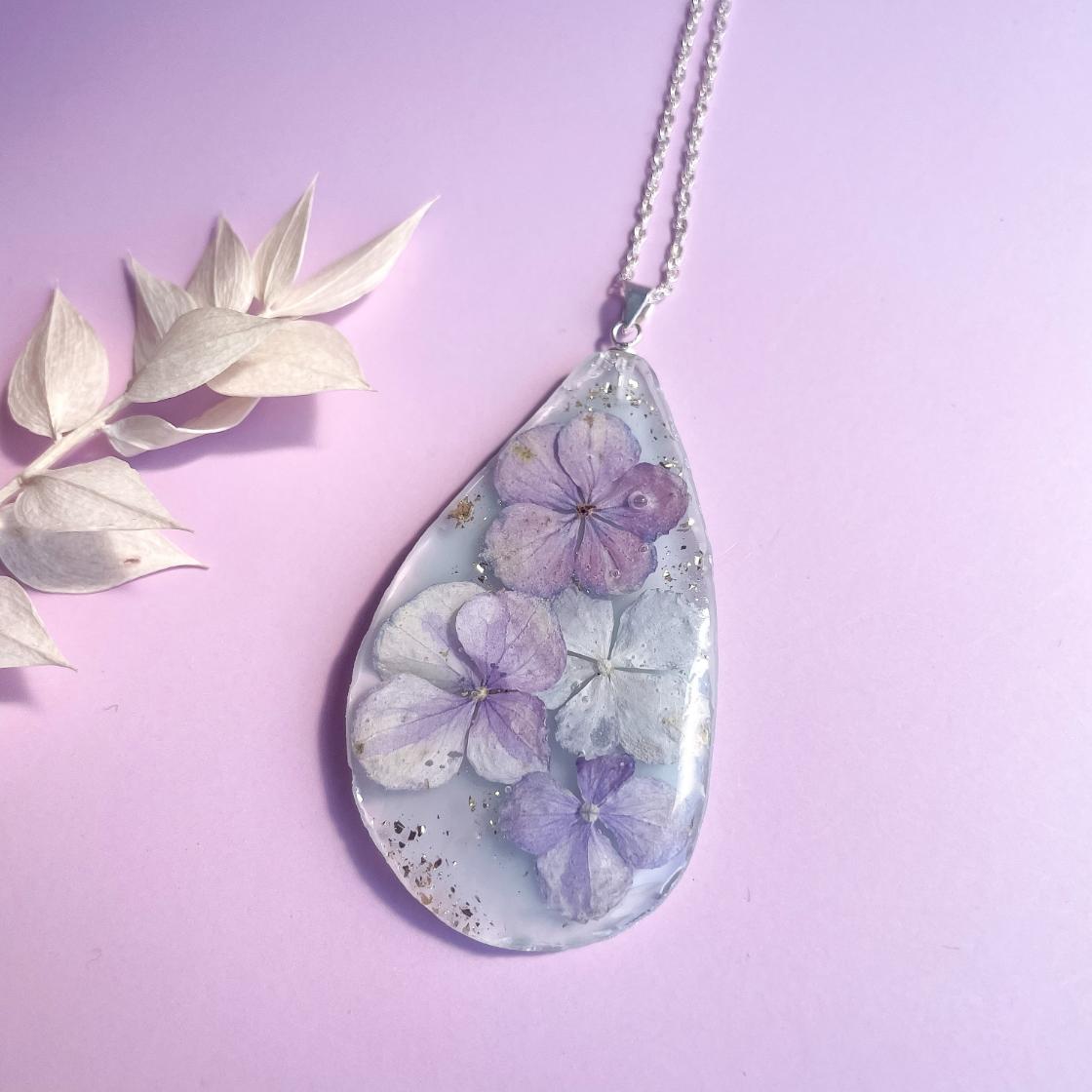 Hydrangea Petals Necklace