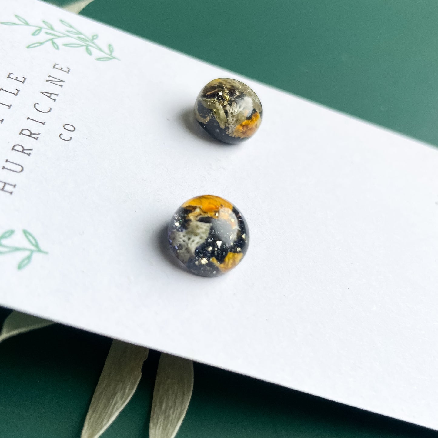 Sphere Studs - Lichen
