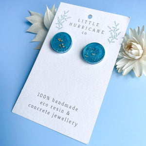 Deep Blue - Button Studs