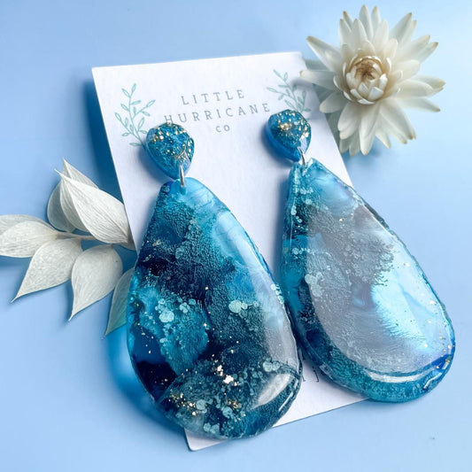 Midnight Sky Geode Dangles