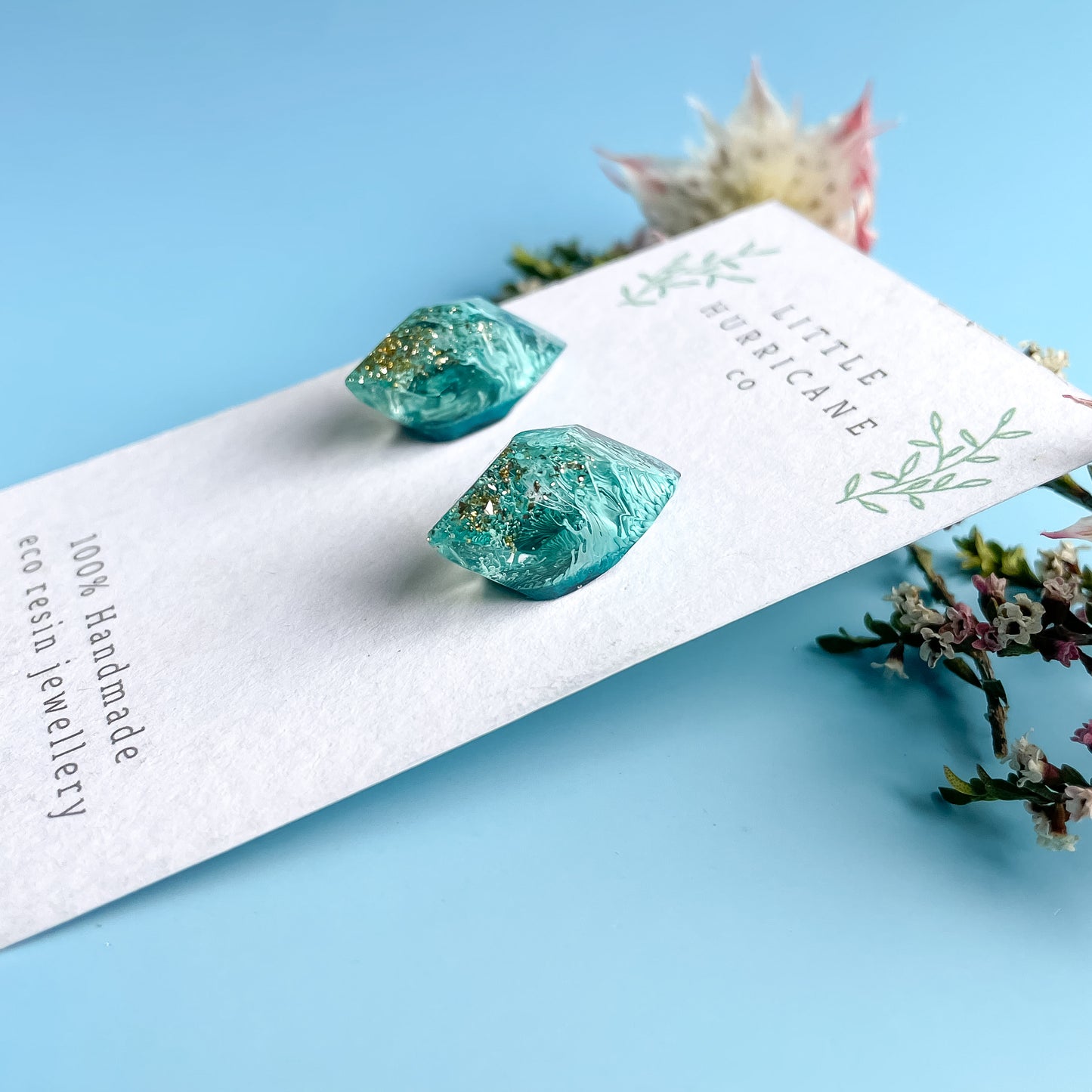 Caribbean Water Gem Studs