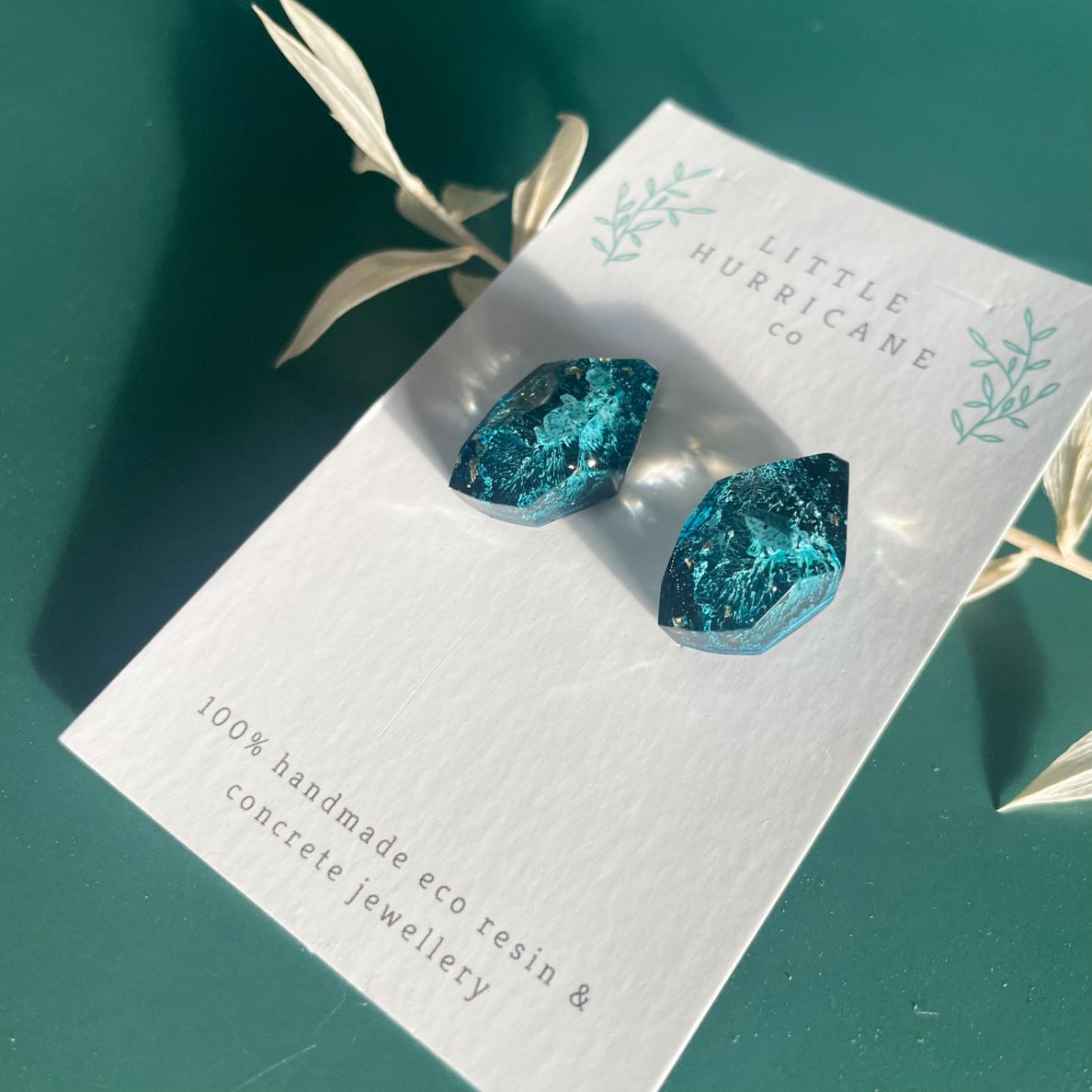 Blue Ocean Gem Studs