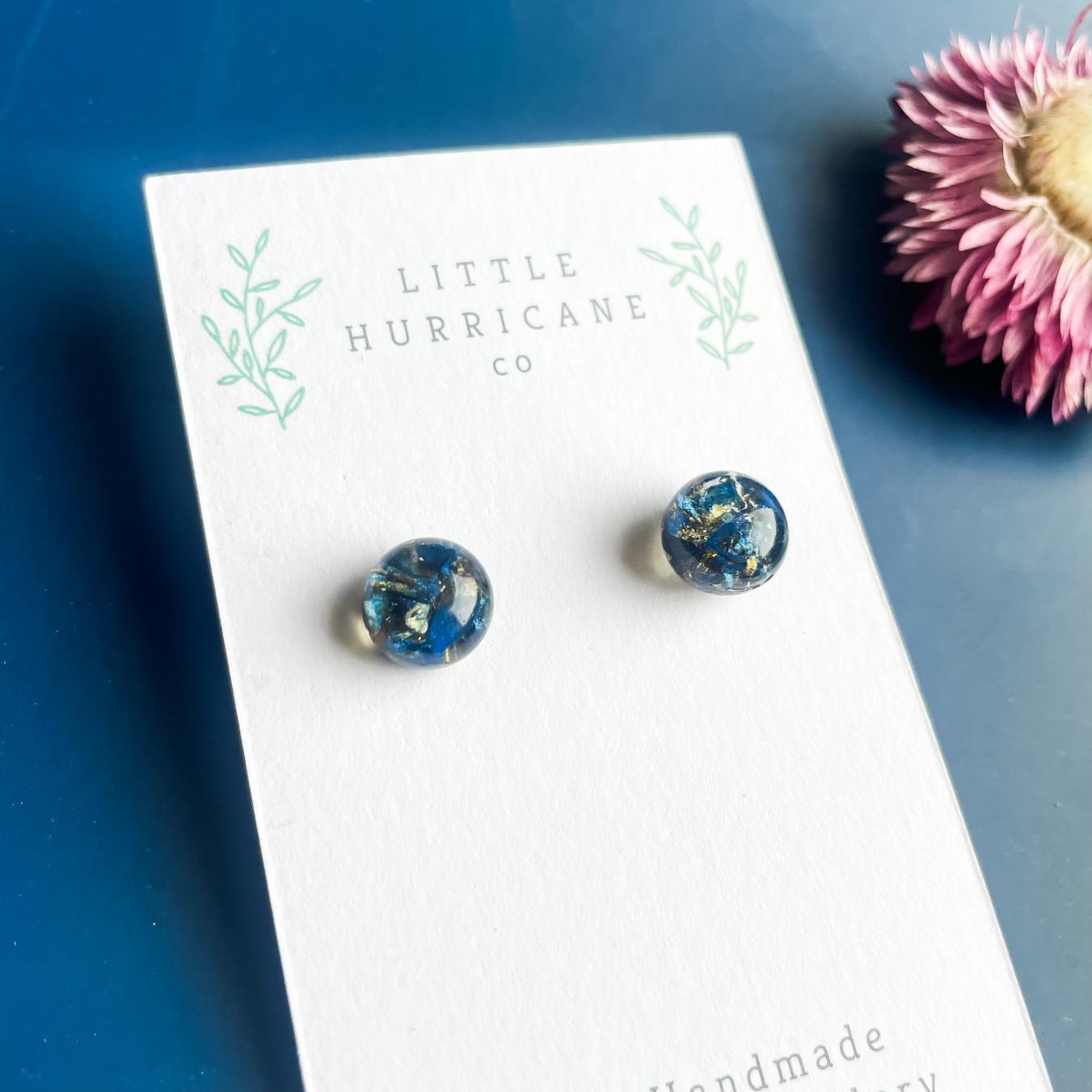 Sphere Studs - Blue Thryptomene