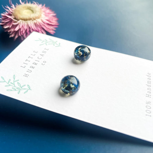 Sphere Studs - Blue Thryptomene