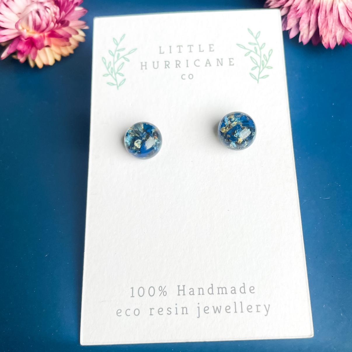 Sphere Studs - Blue Thryptomene