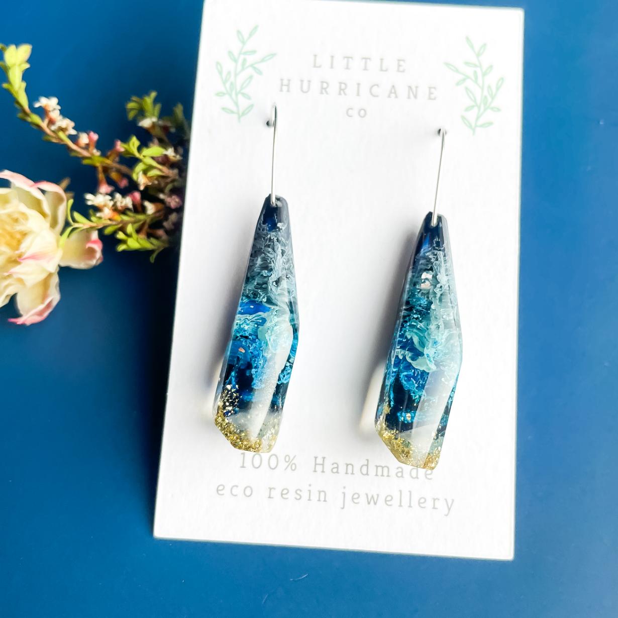 Cloudy Skies Faceted Dangle