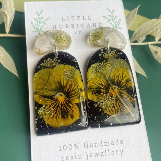 Tiger Eyes Viola Arch Earrings