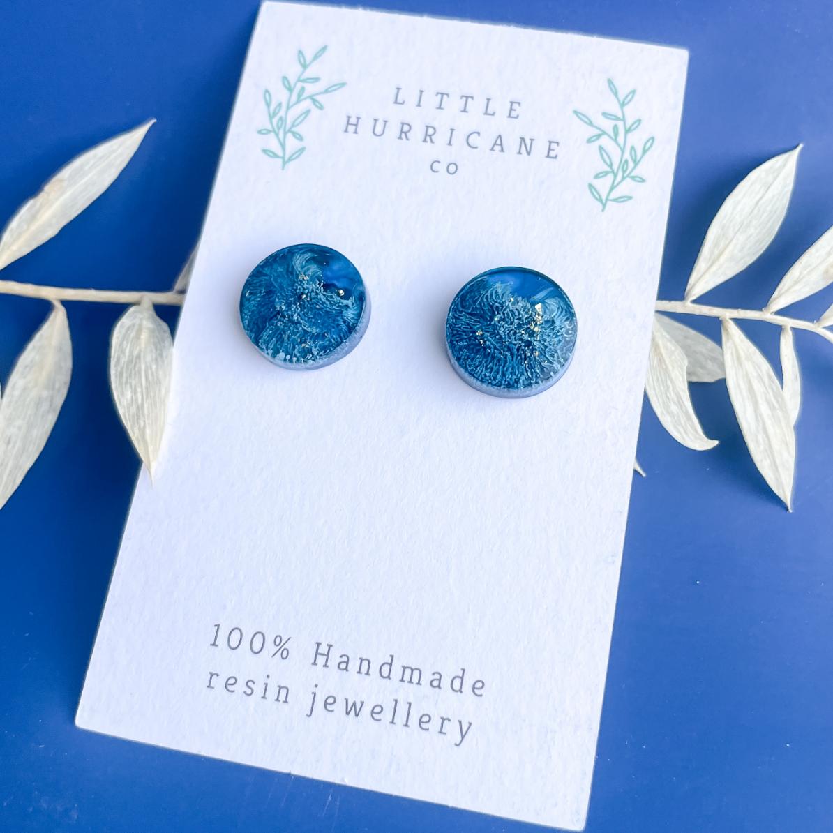 Deep Blue - Button Studs