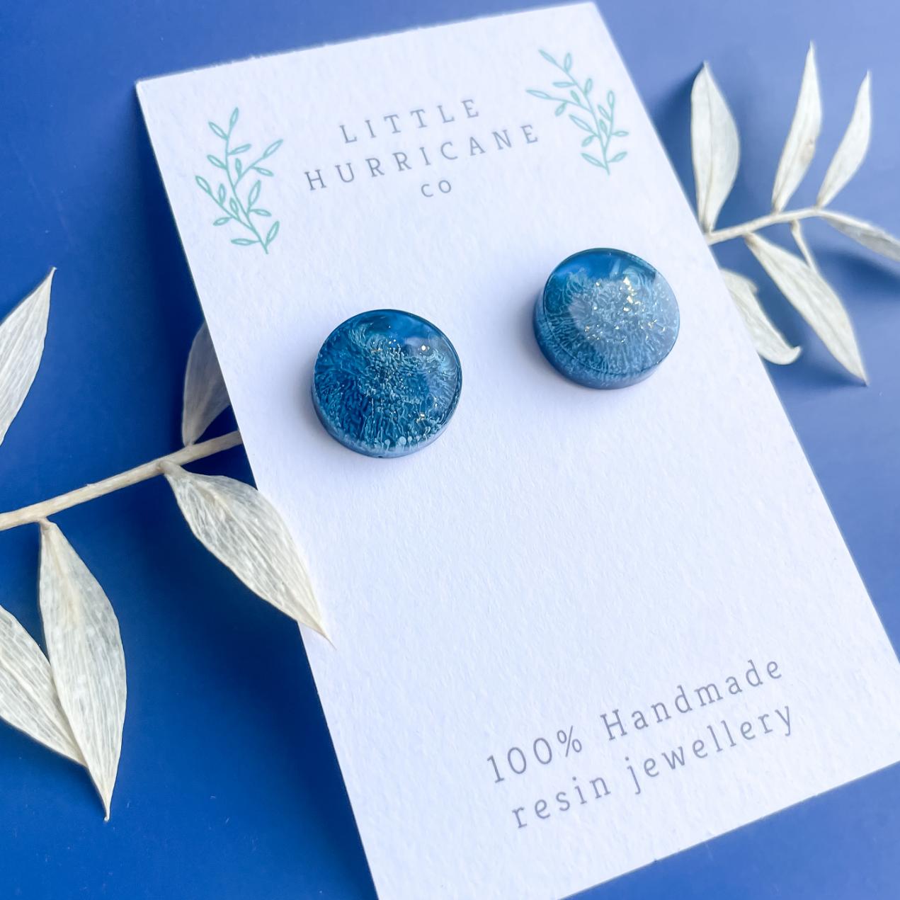 Deep Blue - Button Studs