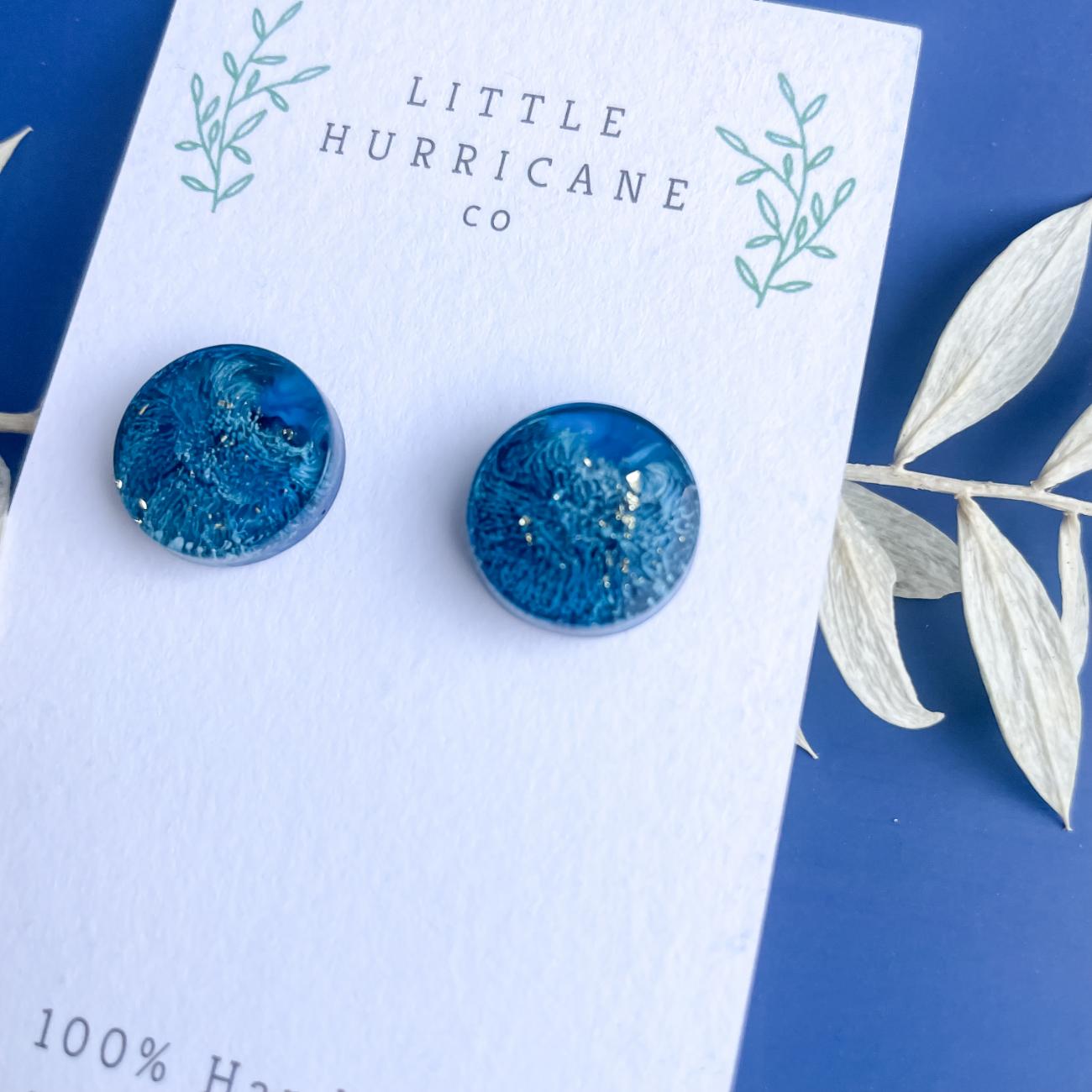 Deep Blue - Button Studs