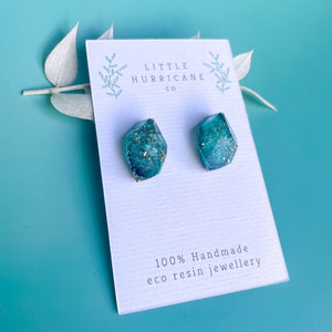 Emerald Green Gem Studs