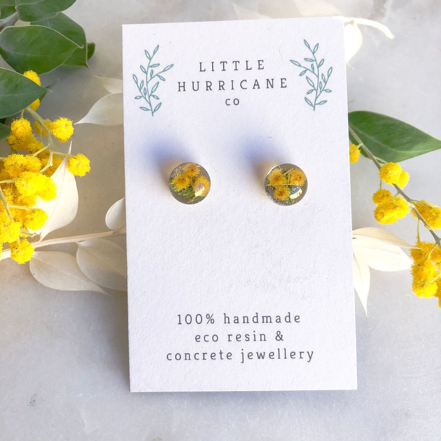 Sphere Studs - Golden Wattle