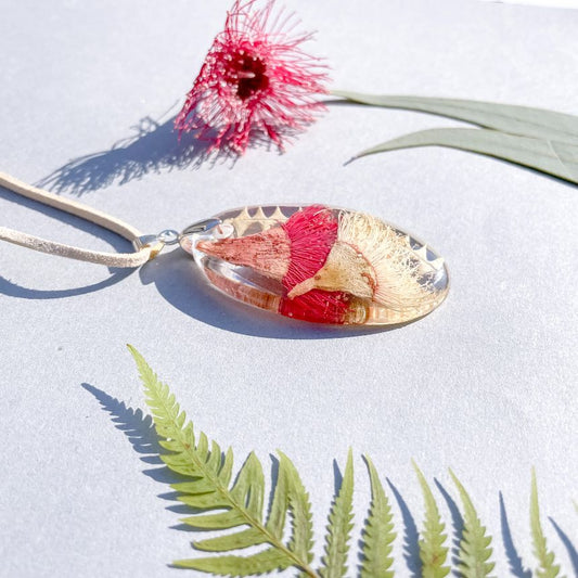 Oval Necklace - Double Gum Blossom