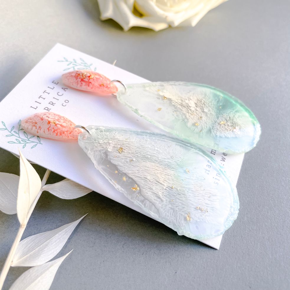 Ice Cloud Geode Dangles