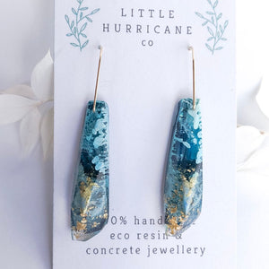 Blue Galaxy Faceted Dangles