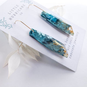 Blue Galaxy Faceted Dangles