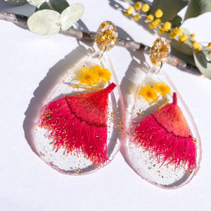 Wattle and Pink Gum Teardrop Geode