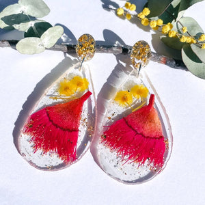 Wattle and Pink Gum Teardrop Geode