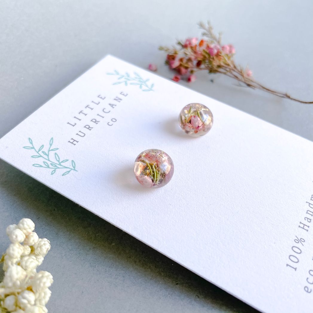 Sphere Studs - Heather