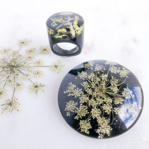 Super Statement Ring - Lichen on Black