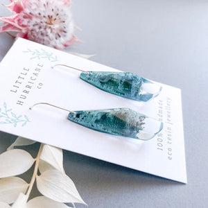 Icy Teal Faceted Dangles