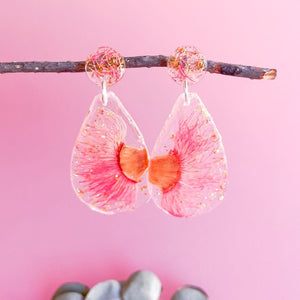 Foraged Pink Gum Teardrop Geode