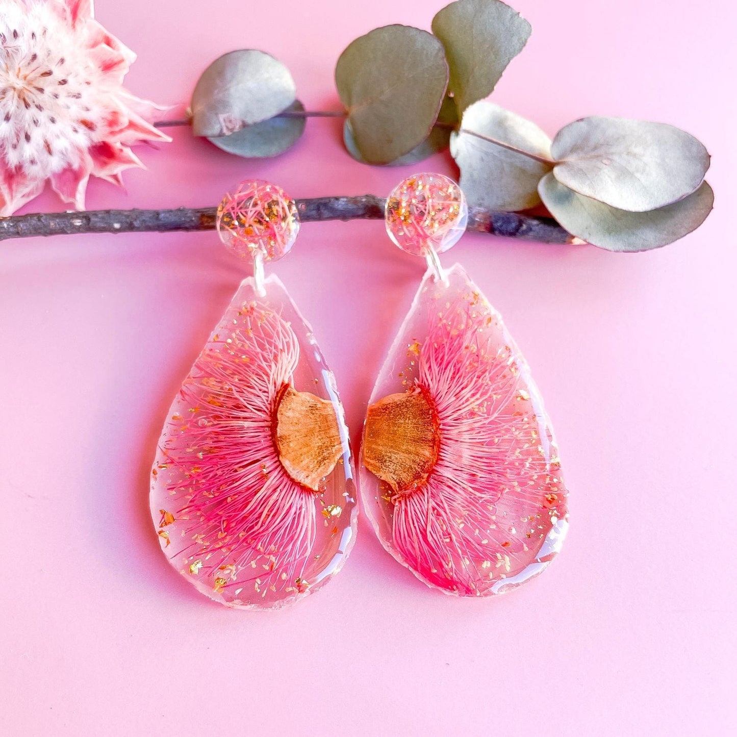 Foraged Pink Gum Teardrop Geode